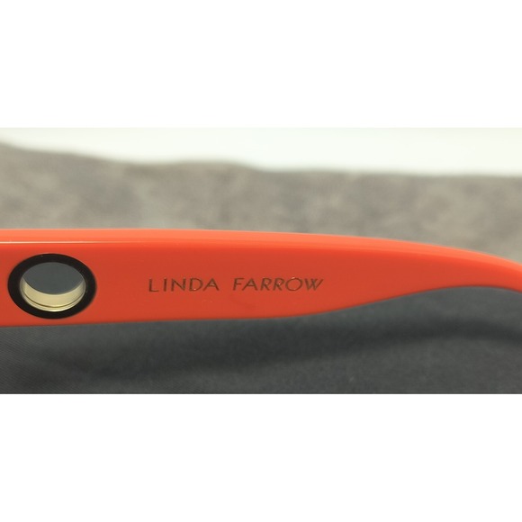 Linda Farrow Luxe Amber Acetate Sunglasses Animal Print Oversized D Frame NEW - Picture 10 of 11